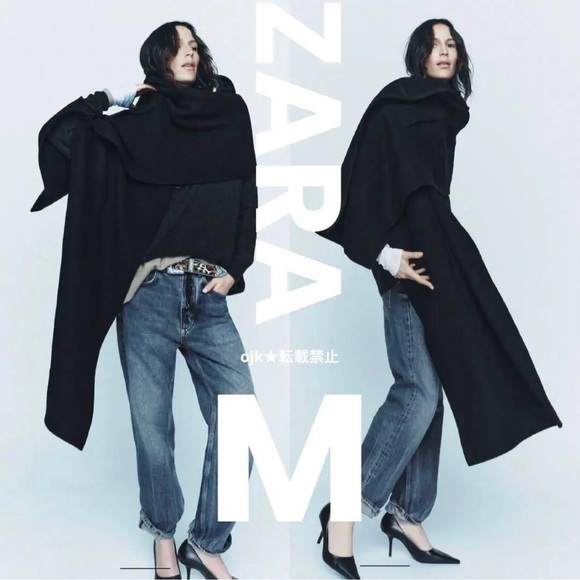 ZARA ~ HOODED WOOL CAPE ZW LIMITED EDITION - Picture 11 of 17